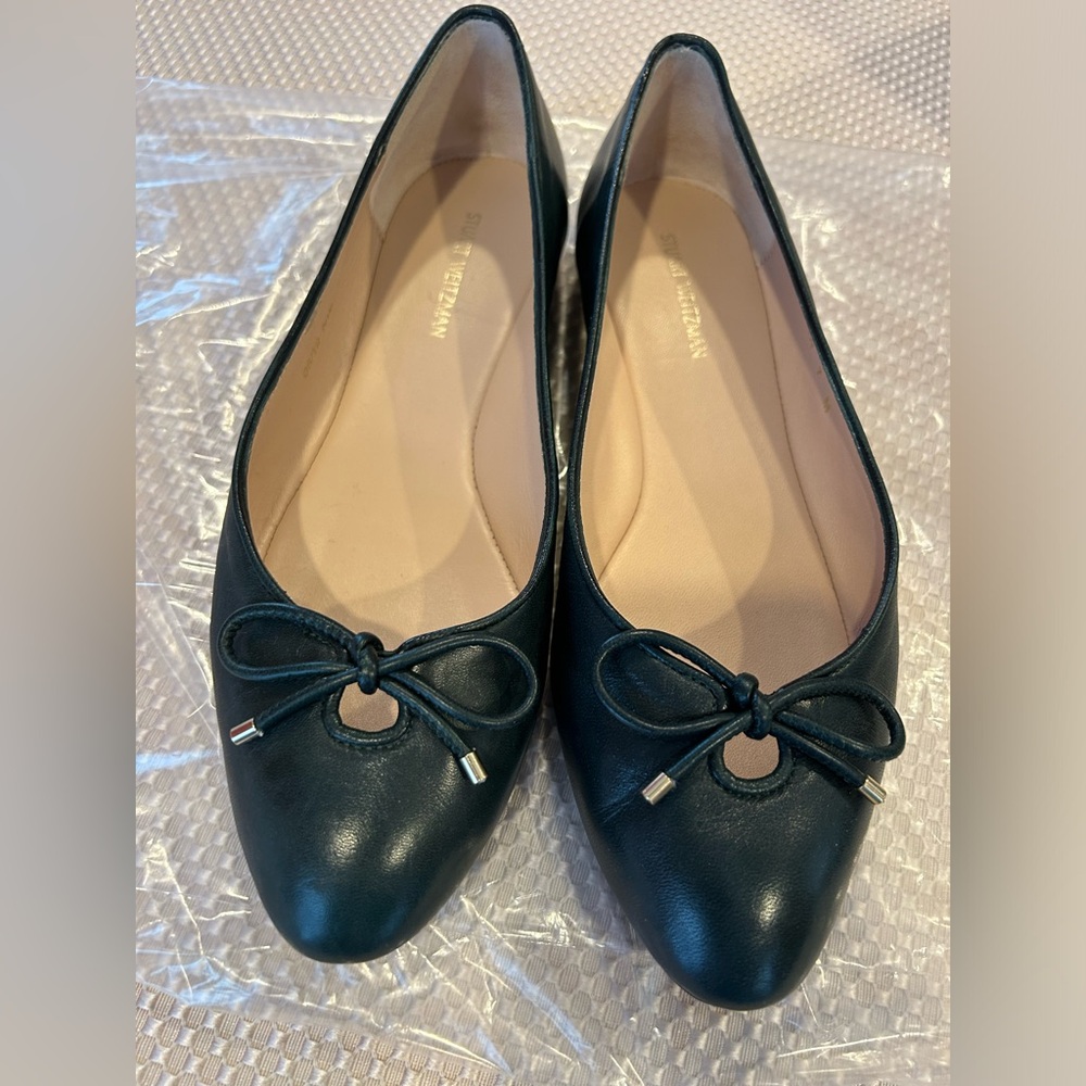 Stuart Weitzman ballet flats, dark green, size 7 (runs large like 7.5).